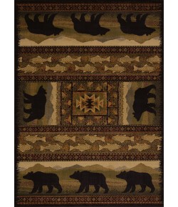 United Weavers Affinity 01943 Black Bears Lodge Area Rug 5 Ft. 3 X 7 Ft. 2 Rectangle