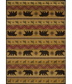 United Weavers Affinity 03353 Nordic Bear Spice Area Rug 5 Ft. 3 X 7 Ft. 2 Rectangle