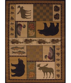 United Weavers Affinity 03743 Pine Montage Area Rug 5 Ft. 3 X 7 Ft. 2 Rectangle