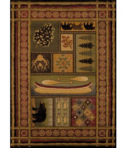United Weavers Affinity 01443 Lodge Canvas Area Rug 5 Ft. 3 X 7 Ft. 2 Rectangle