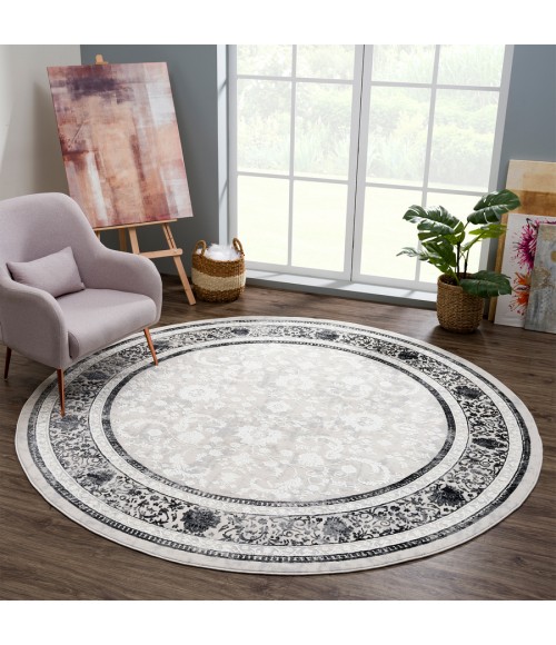 United Weavers Reserve Grey Rug 770-30172 7 ft. 11 in. X 7 ft. 11 in. Round - Rugs Town United Weavers Reserve Grey 770-30172 7 ft. 11 in. X 7 ft. 11 in. Round Rug