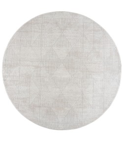 United Weavers Reserve White 770-30399 7 ft. 11 in. X 7 ft. 11 in. Round Rug