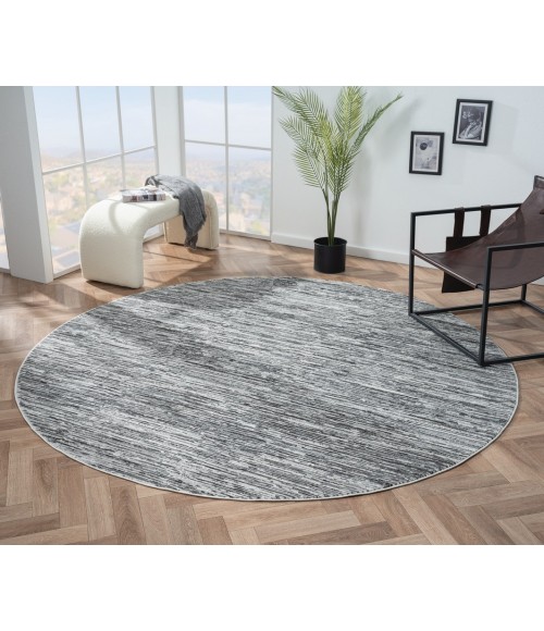 United Weavers Orion Charcoal 775-41472 7 ft. 11 in. X 7 ft. 11 in. Round Rug