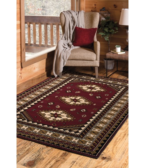 United Weavers Dallas Burgundy 851-10235 2 ft. 3 X 7 ft. 2 in. Rectangle Rug
