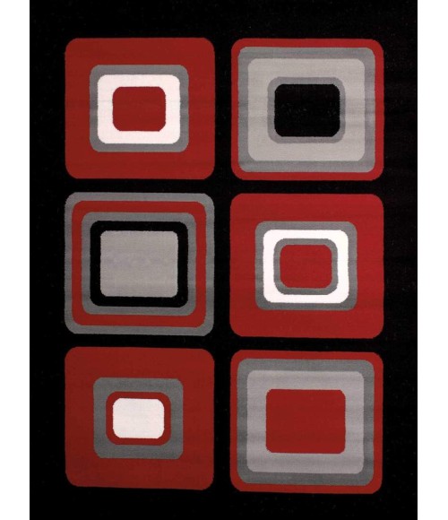 United Weavers of America DALLAS-SPACES-RED-58-10330 Area Rug