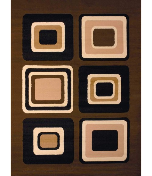 United Weavers of America DALLAS-SPACES-BROWN-58-10350 Area Rug