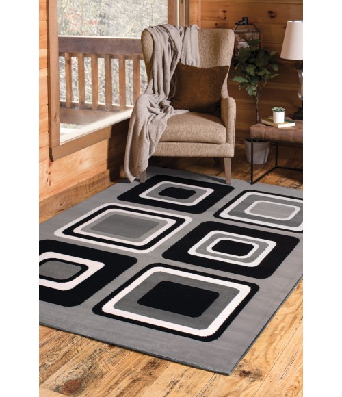 United Weavers Dallas Silver 851-10371 2 ft. 3 X 7 ft. 2 in. Rectangle Rug