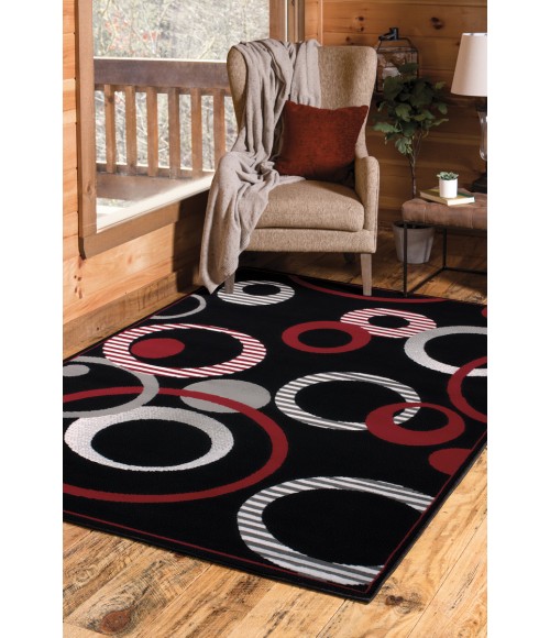 United Weavers Dallas Black 851-10470 2 ft. 3 X 7 ft. 2 in. Rectangle Rug