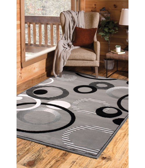 United Weavers Dallas Silver 851-10471 2 ft. 3 X 7 ft. 2 in. Rectangle Rug