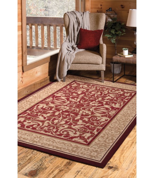 United Weavers Dallas Red 851-10630 2 ft. 3 X 7 ft. 2 in. Rectangle Rug