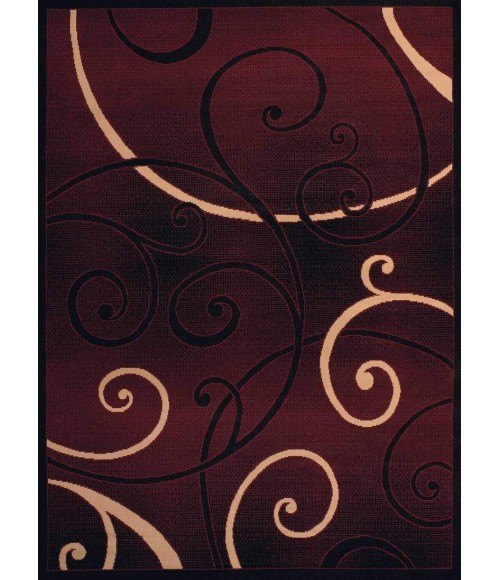 United Weavers of America DALLAS-BANGLES-BURGUNDY-58-10934 Area Rug