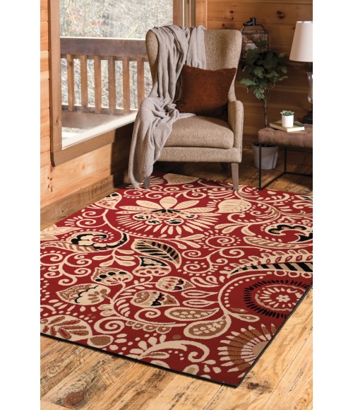 United Weavers Dallas Red 851-11030 2 ft. 3 X 7 ft. 2 in. Rectangle Rug