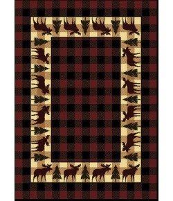 United Weavers Legends 17630 Woodland Red Area Rug 5 Ft. 3 X 7 Ft. 2 Rectangle