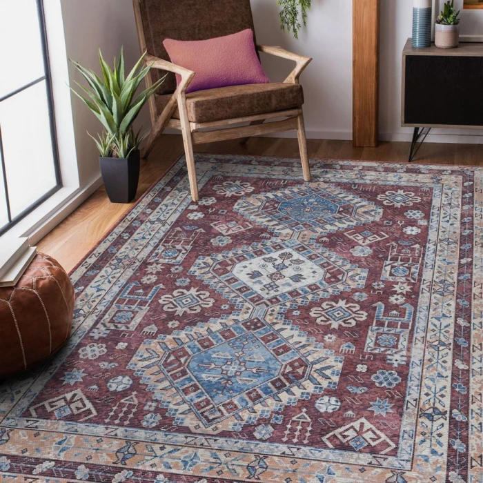 Amer ALASKA Red/Terra ALA-10 7 ft. 10 in. X 9 ft. 9 in. Rectangle Rug
