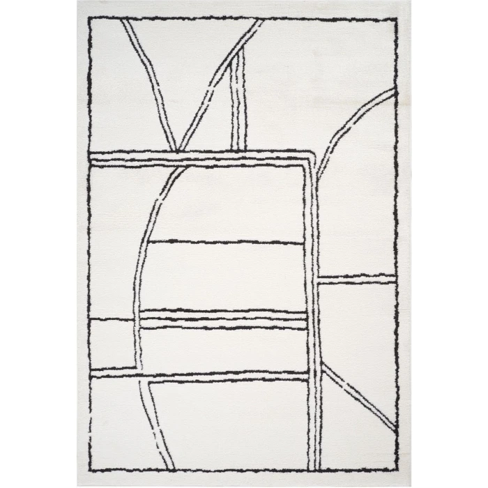 Amer Monotone White MNT-1 5 ft. X 7 ft. 6 in. Rectangle Rug