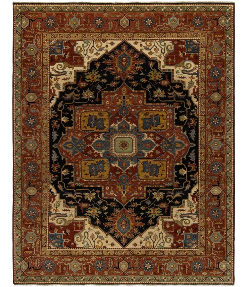 Harounian Antique Heriz Blue - Red 106 12 ft. X 15 ft. Rectangle Rug