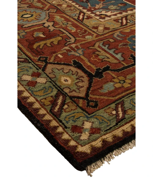 Harounian Antique Heriz Blue - Red 106 12 ft. X 15 ft. Rectangle Rug