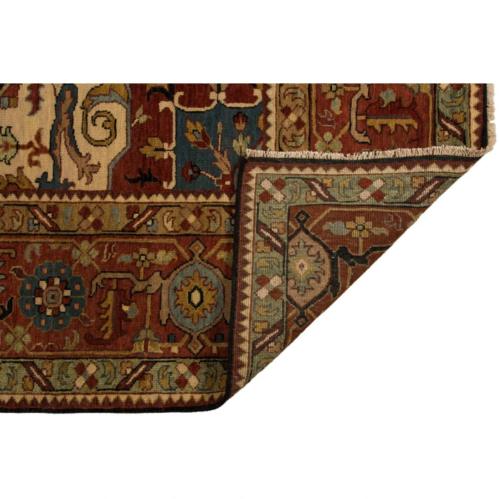 Harounian Antique Heriz Blue - Red 106 8 ft. X 10 ft. Rectangle Rug