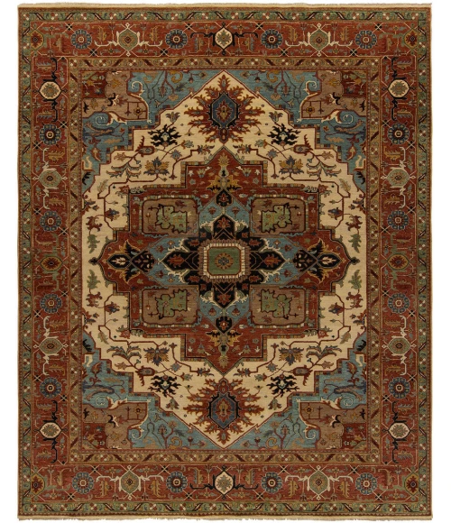 Harounian Antique Heriz Ivory - Red 106 12 ft. X 18 ft. Rectangle Rug