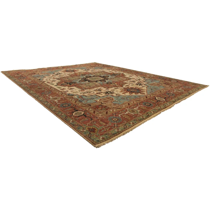 Harounian Antique Heriz Ivory - Red 106 12 ft. X 15 ft. Rectangle Rug