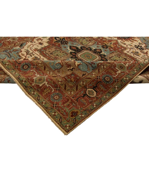 Harounian Antique Heriz Ivory - Red 106 12 ft. X 18 ft. Rectangle Rug