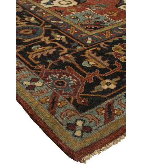 Harounian Antique Heriz Red - Blue 106 12 ft. X 15 ft. Rectangle Rug