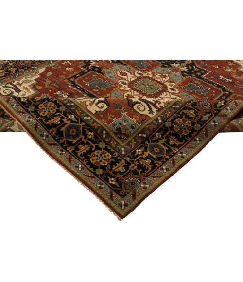Harounian Antique Heriz Red - Blue 106 12 ft. X 15 ft. Rectangle Rug