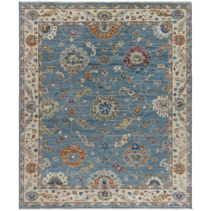 Harounian Majestic Oushak Blue-Ivory MAJ-104 2 ft. 6 in. X 10 ft. Rectangle Rug