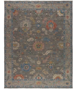 Harounian Majestic Oushak Grey-Grey MAJ-106 9 ft. X 12 ft. Rectangle Rug