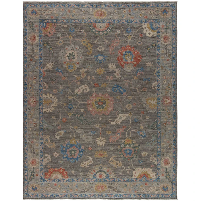 Harounian Majestic Oushak Grey-Grey MAJ-106 2 ft. 6 in. X 10 ft. Rectangle Rug