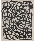 Harounian Spiral Ivory-Black SP-03 8 ft. X 10 ft. Rectangle Rug