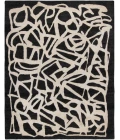 Harounian Spiral Black-White SP-04 6 ft. X 9 ft. Rectangle Rug