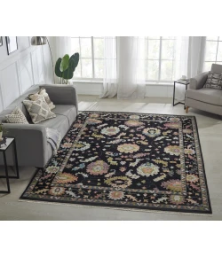 Harounian Splendid Black - Mutli INA003 9 ft. X 12 ft. Rectangle Rug