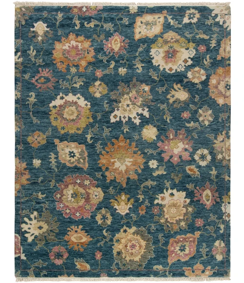 Harounian Splendid Blue - Mutli INA0011 6 ft. X 9 ft. Rectangle Rug