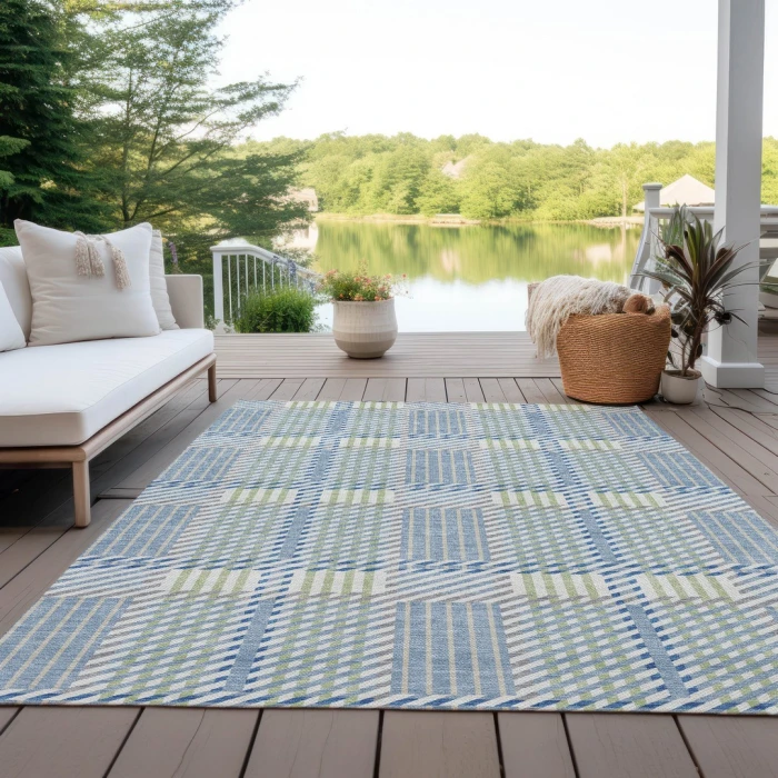 Addison Rugs Chantille Blue ACN1000 8ft. x 10ft. Rect. Rug