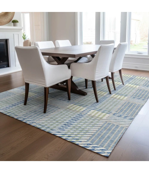 Addison Rugs Chantille Blue ACN1000 9ft. x 12ft. Rect. Rug