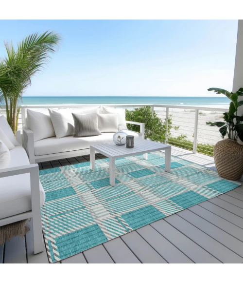 Addison Rugs Chantille Teal ACN1000 9ft. x 12ft. Rect. Rug