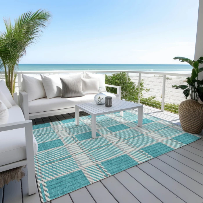 Addison Rugs Chantille Teal ACN1000 8ft. x 10ft. Rect. Rug