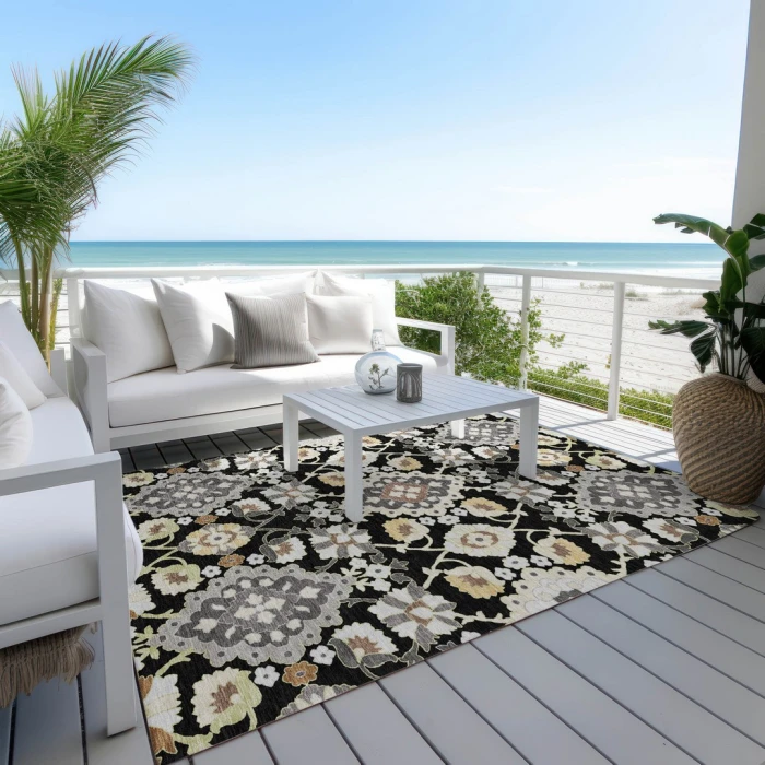 Addison Rugs Chantille Black ACN1002 9ft. x 12ft. Rect. Rug