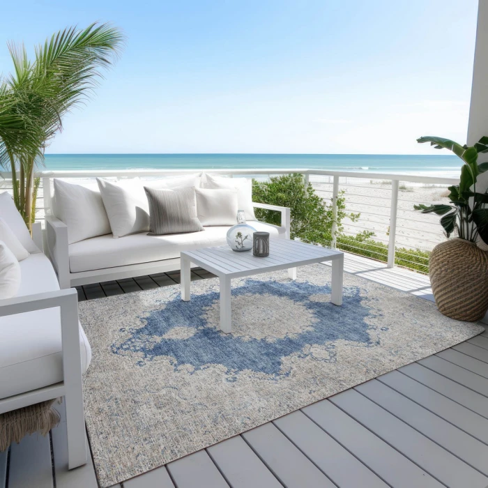 Addison Rugs Chantille Blue ACN1003 9ft. x 12ft. Rect. Rug