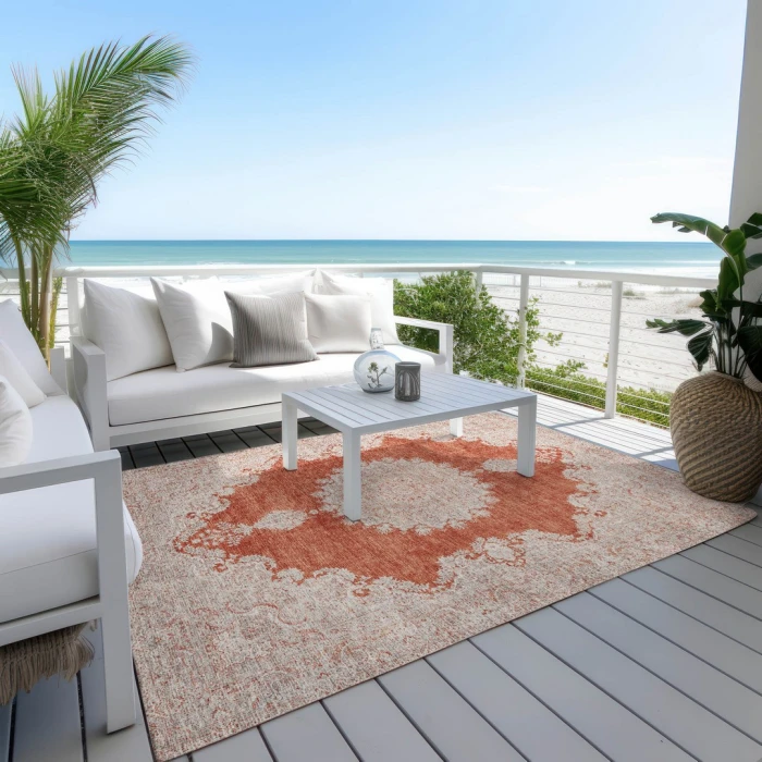 Addison Rugs Chantille Orange ACN1003 9ft. x 12ft. Rect. Rug
