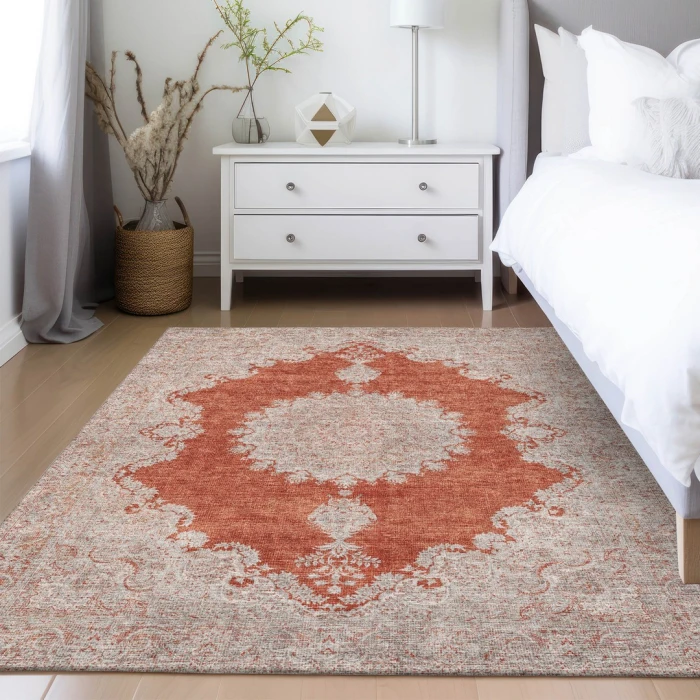 Addison Rugs Chantille Orange ACN1003 9ft. x 12ft. Rect. Rug