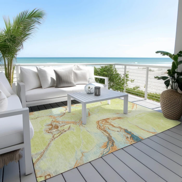 Addison Rugs Chantille Green ACN1005 5ft. x 7ft.6in. Rect. Rug