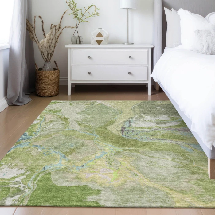 Addison Rugs Chantille Green ACN1005 5ft. x 7ft.6in. Rect. Rug