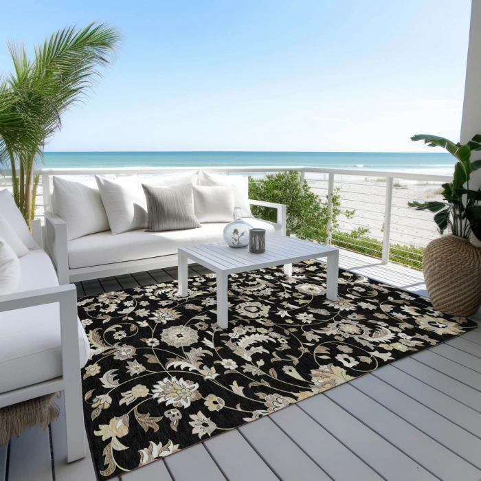 Addison Rugs Chantille Black ACN1006 5ft. x 7ft.6in. Rect. Rug