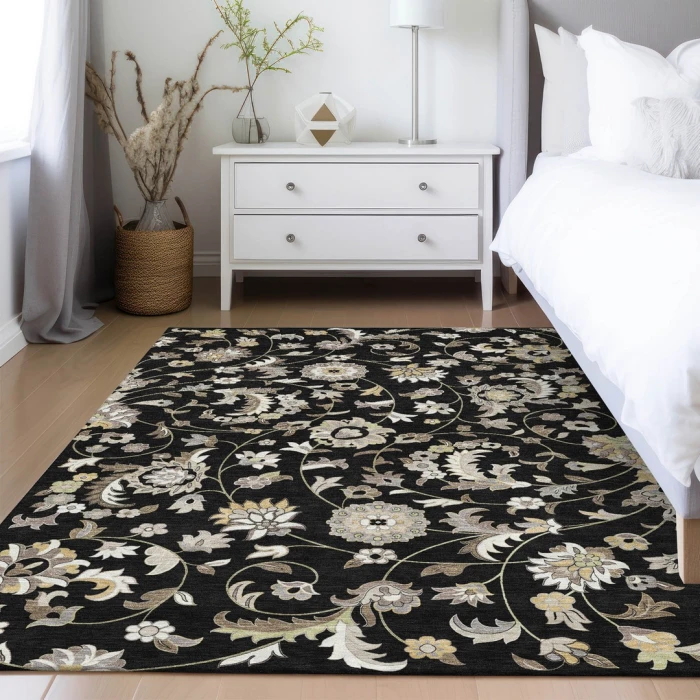 Addison Rugs Chantille Black ACN1006 5ft. x 7ft.6in. Rect. Rug