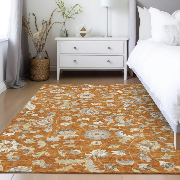 Addison Rugs Chantille Orange ACN1006 5ft. x 7ft.6in. Rect. Rug