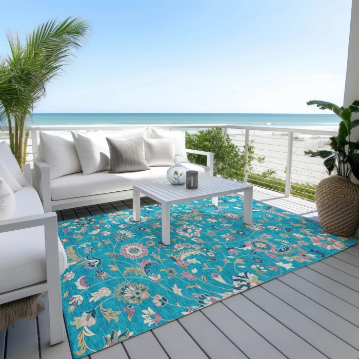 Addison Rugs Chantille Teal ACN1006 5ft. x 7ft.6in. Rect. Rug