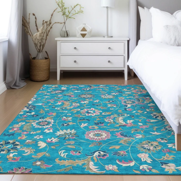 Addison Rugs Chantille Teal ACN1006 5ft. x 7ft.6in. Rect. Rug