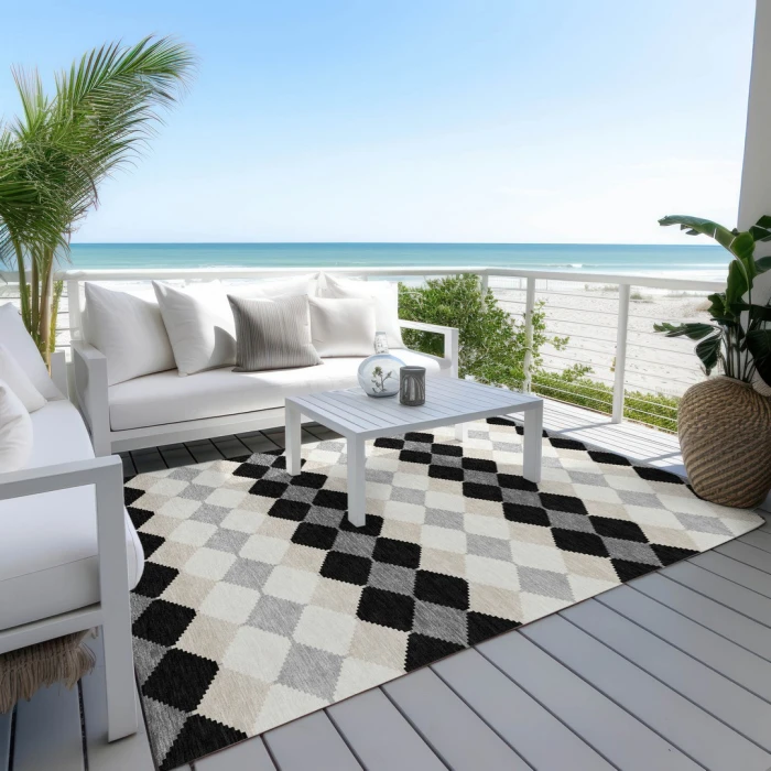 Addison Rugs Chantille Black ACN1007 8ft. x 10ft. Rect. Rug